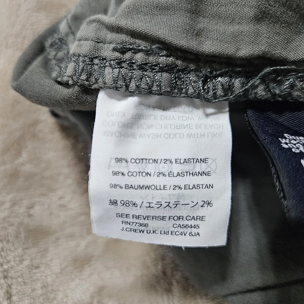 J Crew Pants Womens 31 Tall Green-gray Chino Straight Leg Businesss Career